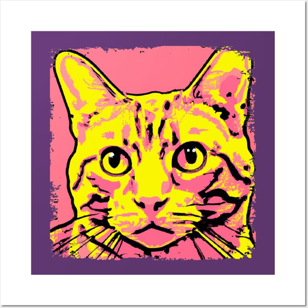 Domestic Shorthair Pop Art - Cat Lover Gift Wall Art by PawPopArt